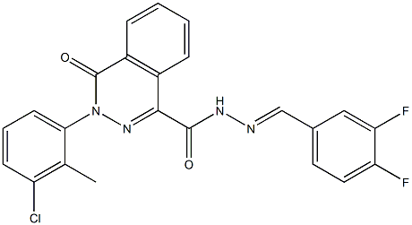 3-(3-chloro-2-methylphenyl)-N'-[(E)-(3,4-difluorophenyl)methylidene]-4-oxo-3,4-dihydro-1-phthalazinecarbohydrazide|