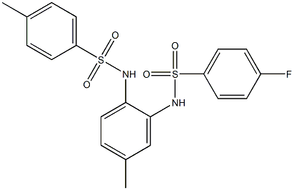 N1-(5-methyl-2-{[(4-methylphenyl)sulfonyl]amino}phenyl)-4-fluorobenzene-1-sulfonamide