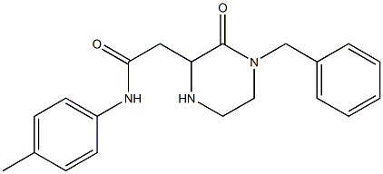 N1-(4-methylphenyl)-2-(4-benzyl-3-oxo-2-piperazinyl)acetamide Structure