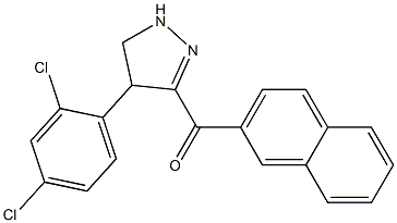 [4-(2,4-dichlorophenyl)-4,5-dihydro-1H-pyrazol-3-yl](2-naphthyl)methanone Struktur