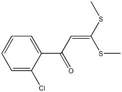 1-(2-chlorophenyl)-3,3-bis(methylsulfanyl)-2-propen-1-one Struktur