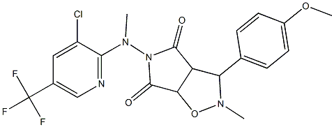 5-[[3-chloro-5-(trifluoromethyl)-2-pyridinyl](methyl)amino]-3-(4-methoxyphenyl)-2-methyldihydro-2H-pyrrolo[3,4-d]isoxazole-4,6(3H,5H)-dione