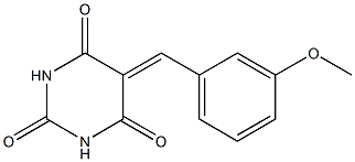 5-(3-methoxybenzylidene)hexahydropyrimidine-2,4,6-trione,,结构式