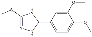 5-(3,4-dimethoxyphenyl)-3-(methylthio)-4,5-dihydro-1H-1,2,4-triazole Structure