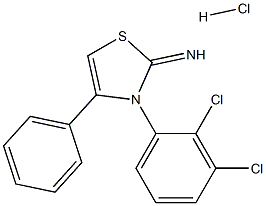 3-(2,3-dichlorophenyl)-4-phenyl-2,3-dihydro-1,3-thiazol-2-imine hydrochloride Struktur