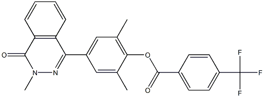  2,6-dimethyl-4-(3-methyl-4-oxo-3,4-dihydrophthalazin-1-yl)phenyl 4-(trifluoromethyl)benzoate