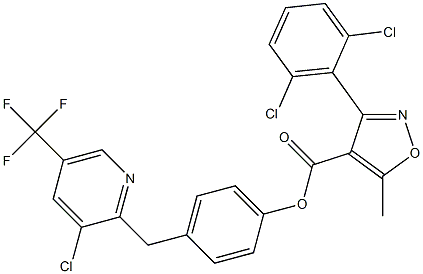 4-{[3-chloro-5-(trifluoromethyl)-2-pyridinyl]methyl}phenyl 3-(2,6-dichlorophenyl)-5-methyl-4-isoxazolecarboxylate