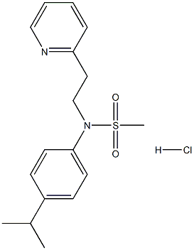 N-(4-isopropylphenyl)-N-[2-(2-pyridyl)ethyl]methanesulfonamide hydrochloride 化学構造式