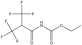 ethyl N-[3,3,3-trifluoro-2-(trifluoromethyl)propanoyl]carbamate Structure