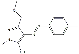 3-(methoxymethyl)-1-methyl-4-[2-(4-methylphenyl)diaz-1-enyl]-1H-pyrazol-5-ol Structure