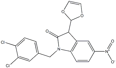 3-(1',3'-dioxolynyl)-1-(3,4-dichlorobenzyl)-5-nitro-1,3-dihydro-2H-indol-2-one