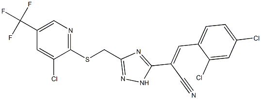 2-[3-({[3-chloro-5-(trifluoromethyl)-2-pyridinyl]sulfanyl}methyl)-1H-1,2,4-triazol-5-yl]-3-(2,4-dichlorophenyl)acrylonitrile