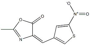 2-methyl-4-[(5-nitro-3-thienyl)methylidene]-4,5-dihydro-1,3-oxazol-5-one 化学構造式