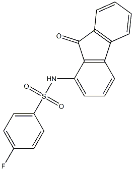 4-fluoro-N-(9-oxo-9H-fluoren-1-yl)benzenesulfonamide,,结构式