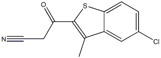  3-(5-chloro-3-methyl-1-benzothiophen-2-yl)-3-oxopropanenitrile