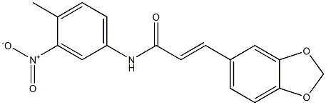 N1-(4-methyl-3-nitrophenyl)-3-(1,3-benzodioxol-5-yl)acrylamide Structure