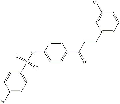 4-[(E)-3-(3-chlorophenyl)-2-propenoyl]phenyl 4-bromobenzenesulfonate 化学構造式