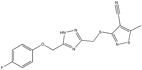 3-[({5-[(4-fluorophenoxy)methyl]-1H-1,2,4-triazol-3-yl}methyl)sulfanyl]-5-methyl-4-isothiazolecarbonitrile