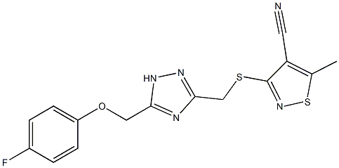  3-[({5-[(4-fluorophenoxy)methyl]-1H-1,2,4-triazol-3-yl}methyl)sulfanyl]-5-methyl-4-isothiazolecarbonitrile