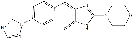 2-morpholino-5-{(E)-[4-(1H-1,2,4-triazol-1-yl)phenyl]methylidene}-3,5-dihydro-4H-imidazol-4-one Structure