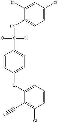 N1-(2,4-dichlorophenyl)-4-(3-chloro-2-cyanophenoxy)benzene-1-sulfonamide Structure