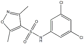 N4-(3,5-dichlorophenyl)-3,5-dimethylisoxazole-4-sulfonamide 结构式