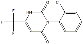 3-(2-chlorophenyl)-6-(trifluoromethyl)-2,4(1H,3H)-pyrimidinedione,,结构式
