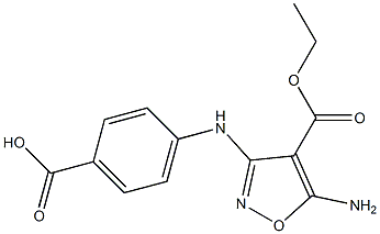 4-{[5-amino-4-(ethoxycarbonyl)isoxazol-3-yl]amino}benzoic acid Structure