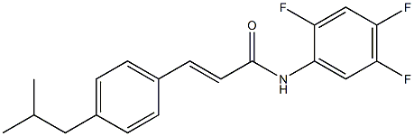 (E)-3-(4-isobutylphenyl)-N-(2,4,5-trifluorophenyl)-2-propenamide,,结构式