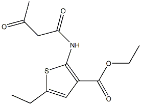 ethyl 2-(acetoacetylamino)-5-ethylthiophene-3-carboxylate Structure