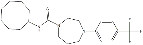 N1-cyclooctyl-4-[5-(trifluoromethyl)-2-pyridyl]-1,4-diazepane-1-carbothioamide Structure