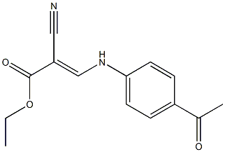 ethyl (E)-3-(4-acetylanilino)-2-cyano-2-propenoate Struktur