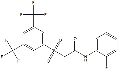 N1-(2-fluorophenyl)-2-{[3,5-di(trifluoromethyl)phenyl]sulfonyl}acetamide Structure