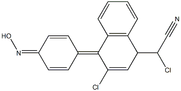 2-(2,3-dichloro-4-hydroxyiminocyclohexa-2,5-dienyliden)-2-(1-naphthyl)aceto nitrile Structure