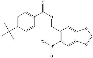 (6-nitro-1,3-benzodioxol-5-yl)methyl 4-(tert-butyl)benzenecarboxylate Structure