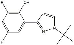 2-[1-(tert-butyl)-1H-pyrazol-3-yl]-4,6-difluorophenol 结构式