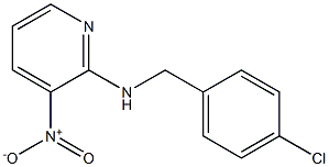 N2-(4-chlorobenzyl)-3-nitropyridin-2-amine 化学構造式