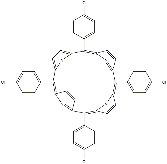2,7,12,17-tetra(4-chlorophenyl)-21,22,23,24-tetraazapentacyclo[16.2.1.1~3,6~.1~8,11~.1~13,16~]tetracosa-1,3,5,7,9,11(23),12,14,16,18(21),19-undecaene Struktur