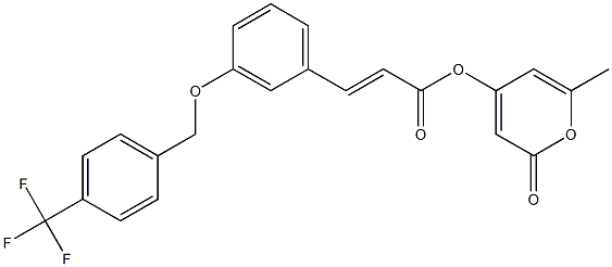 6-methyl-2-oxo-2H-pyran-4-yl (E)-3-(3-{[4-(trifluoromethyl)benzyl]oxy}phenyl)-2-propenoate|