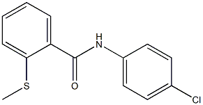 N-(4-chlorophenyl)-2-(methylsulfanyl)benzenecarboxamide 化学構造式