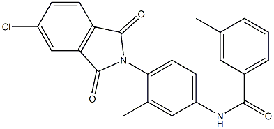 N-[4-(5-chloro-1,3-dioxo-1,3-dihydro-2H-isoindol-2-yl)-3-methylphenyl]-3-methylbenzenecarboxamide 化学構造式