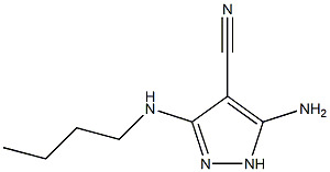 5-amino-3-(butylamino)-1H-pyrazole-4-carbonitrile 化学構造式