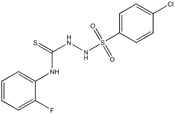 N1-(2-fluorophenyl)-2-[(4-chlorophenyl)sulfonyl]hydrazine-1-carbothioamide Structure