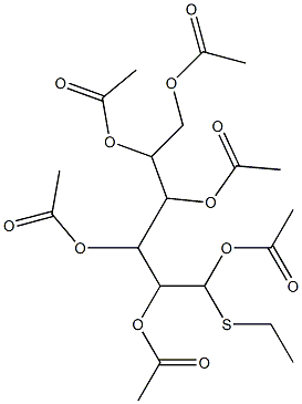 2,3,4,5,6-penta(acetyloxy)-1-(ethylthio)hexyl acetate Structure