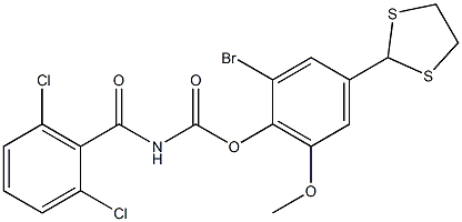 2-bromo-4-(1,3-dithiolan-2-yl)-6-methoxyphenyl N-(2,6-dichlorobenzoyl)carbamate