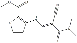 methyl 3-{[2-cyano-3-(dimethylamino)-3-oxoprop-1-enyl]amino}thiophene-2-car boxylate 化学構造式