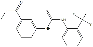 methyl 3-({[2-(trifluoromethyl)anilino]carbothioyl}amino)benzoate,,结构式