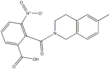 2-[(6-methyl-1,2,3,4-tetrahydroisoquinolin-2-yl)carbonyl]-3-nitrobenzoic ac id Structure