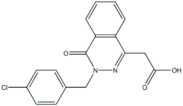 2-[3-(4-chlorobenzyl)-4-oxo-3,4-dihydro-1-phthalazinyl]acetic acid Structure