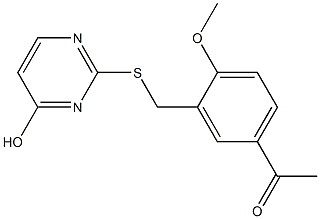 1-(3-{[(4-hydroxypyrimidin-2-yl)thio]methyl}-4-methoxyphenyl)ethan-1-one